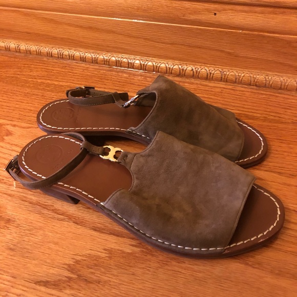 Tory Burch Shoes - Women's Brown Suede Slingback Sandals
